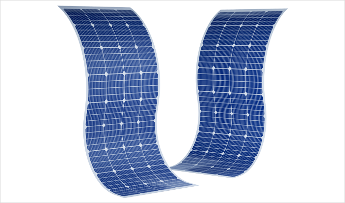 柔軟性のある太陽光パネル
