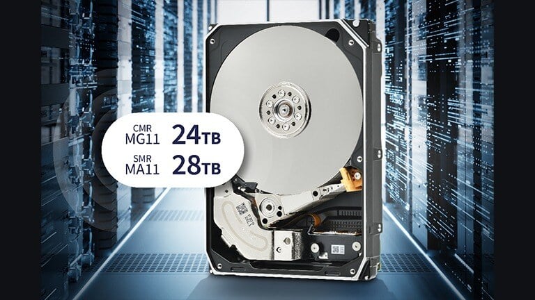 CMR方式で24TB、SMR方式で28TBを実現 ニアラインHDD